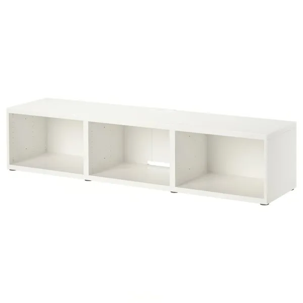 BESTÅ Minimalist White Low Bookcase