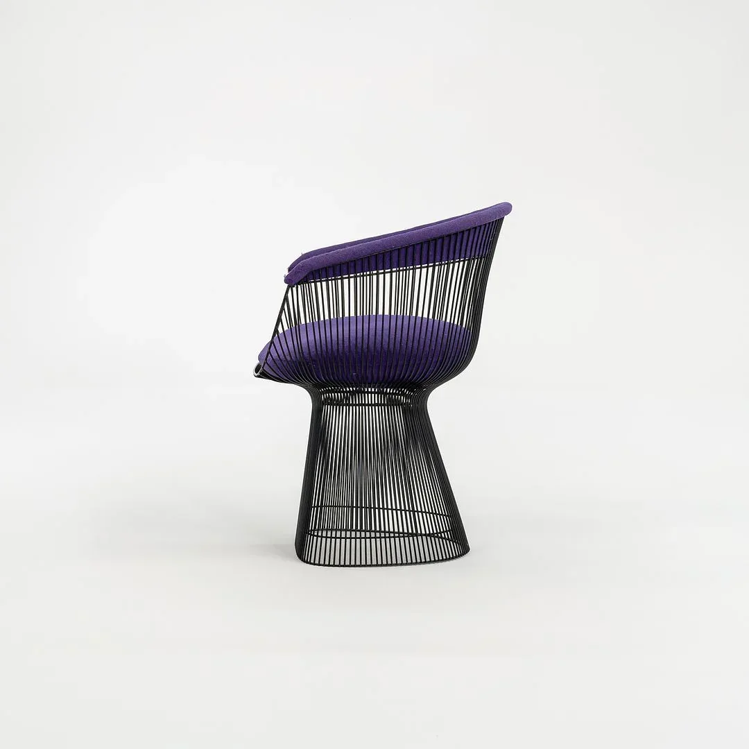 Platner Arm Chair Purple Metal Dining Chair