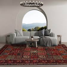 Bhakhtiari Traditional Red and Blue Area Rug