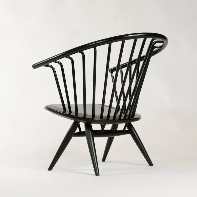 Crinolette Black Spindle Accent Chair