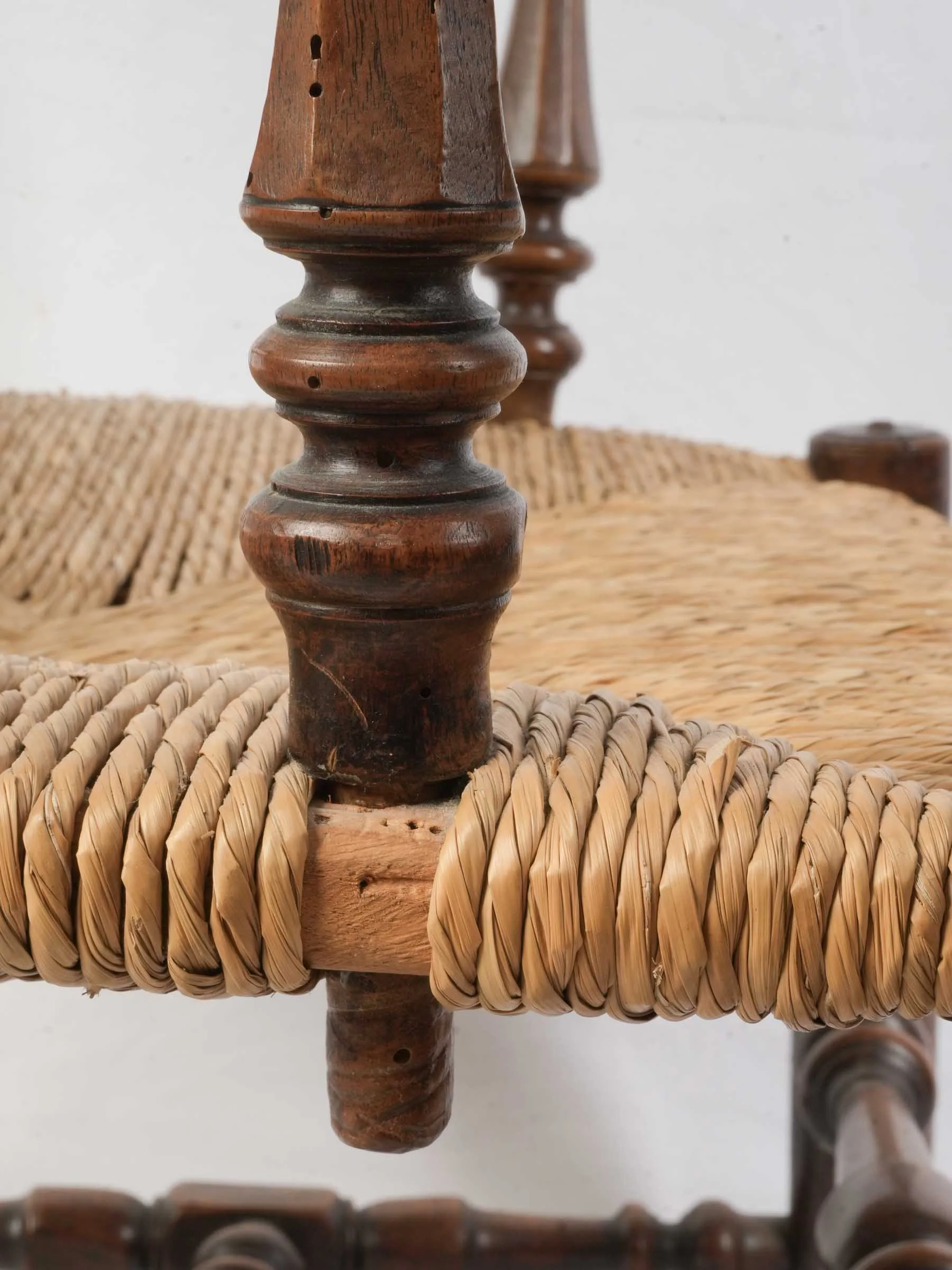 Antique Provençal Walnut Armchair