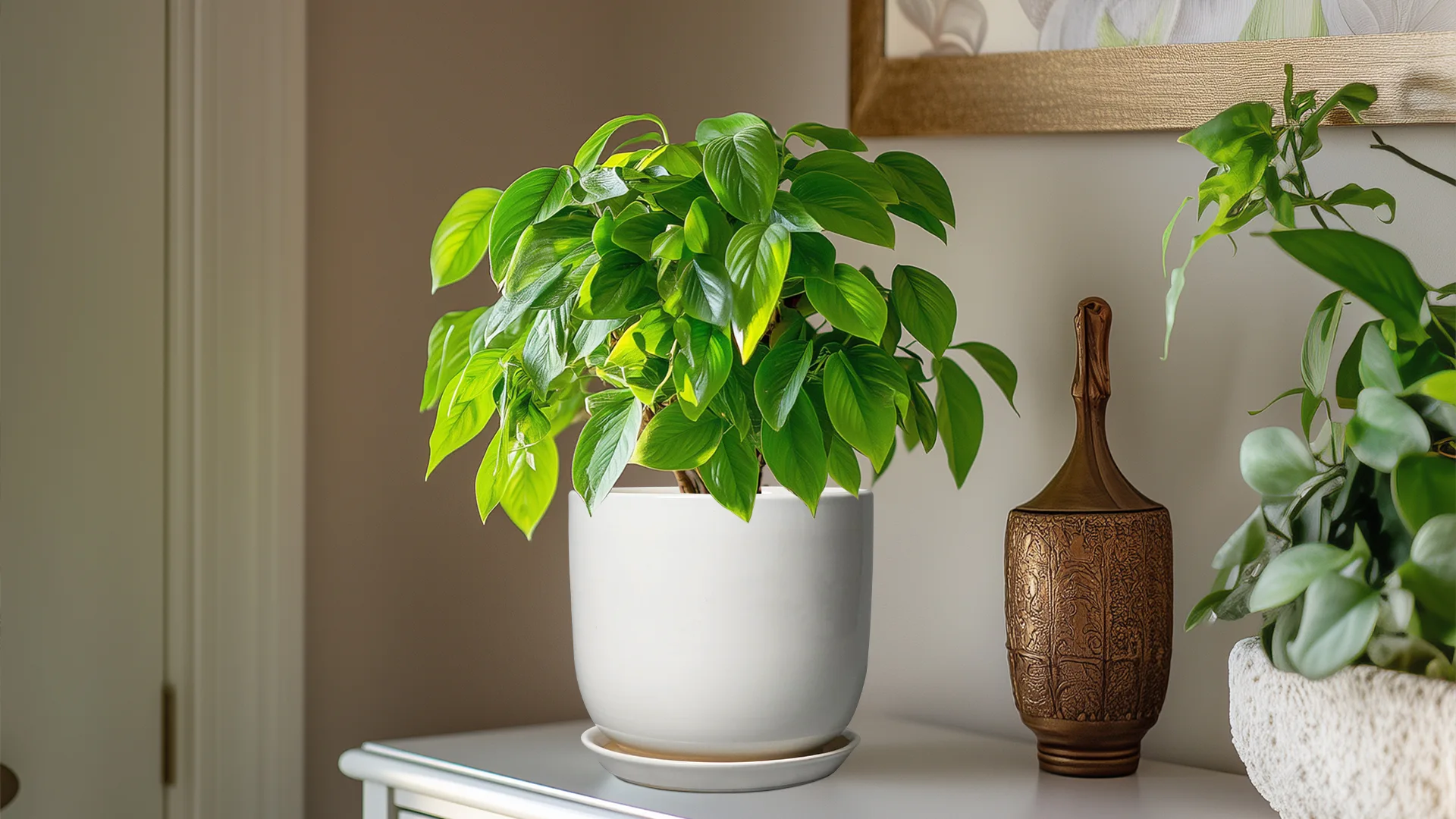 Modern Round Ceramic Potted Plant