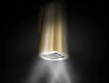 MAAN Elba Glossy Gold Cylindrical Range Hood
