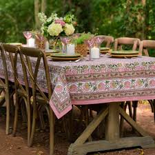 Floral Printed Cotton Tablecloth