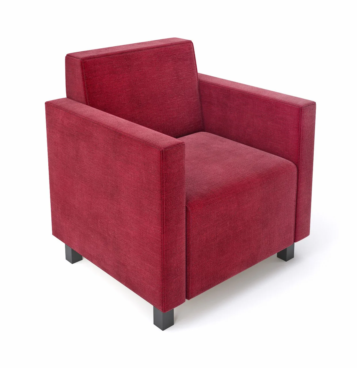 Oscar Red Textured Upholstered Armchair