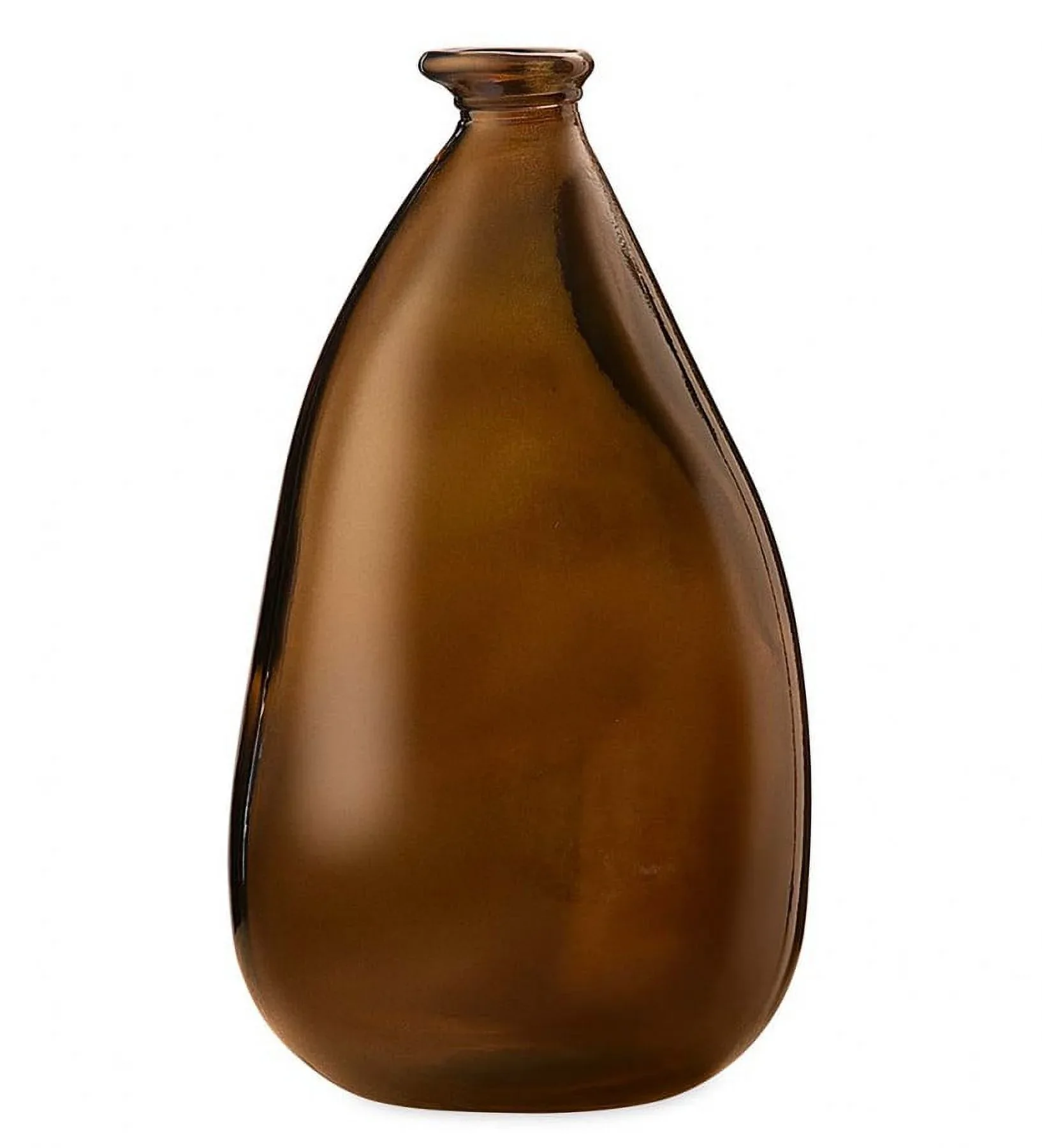 Organic Brown Glass Decorative Bottle Vase