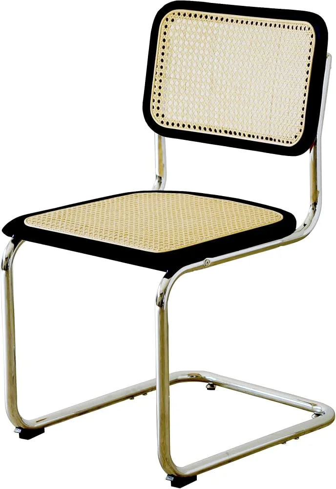 Cheska Chair Black Rattan Cantilever Chair
