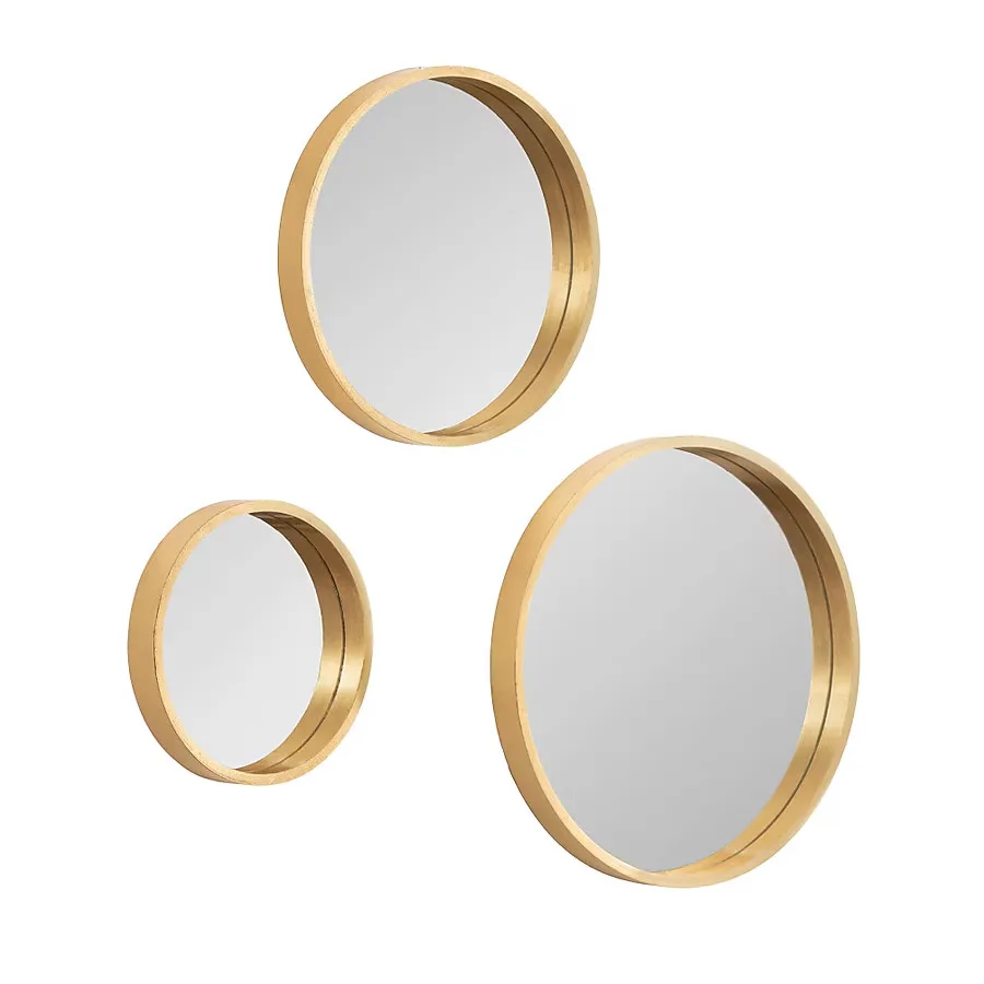 Round Gold Wall Mirror