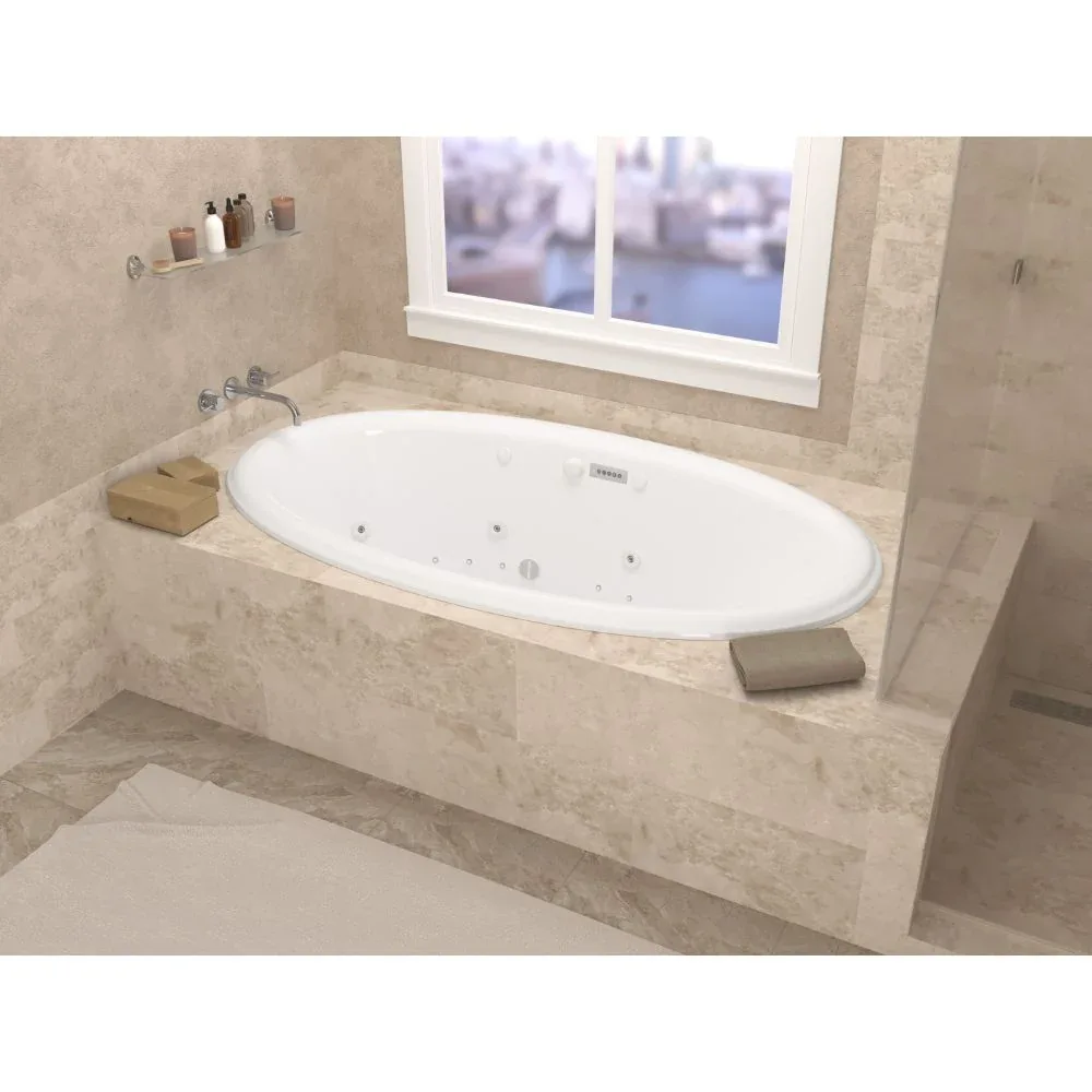 Atlantis Whirlpools Petite Oval Acrylic Jetted Bathtub