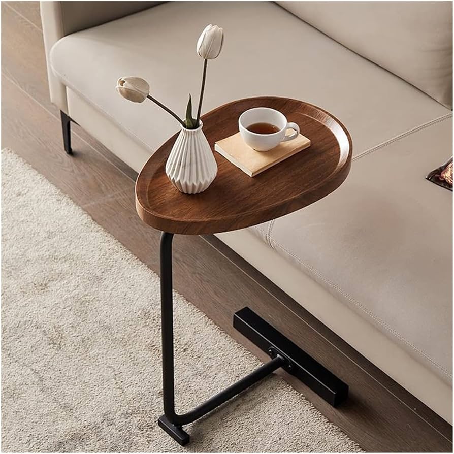 Oval Wood Side Table