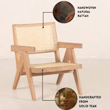 Mid-Century Modern Rattan Dining Chair