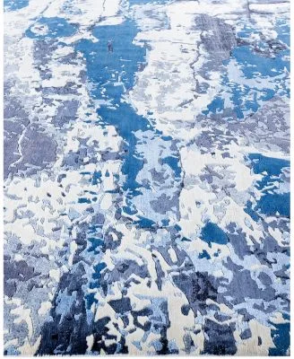 Abstract Wool Area Rug