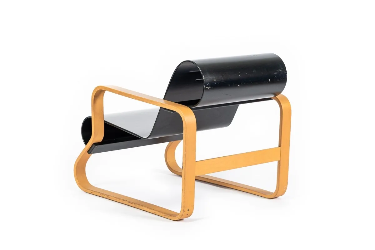 Alvar Aalto Paimio Black Bentwood Armchair