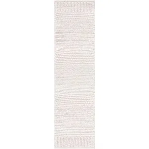 Cream Woven Wool Area Rug
