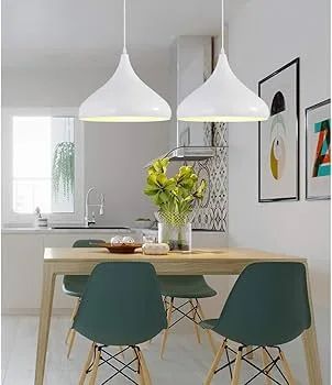 Matte White Metal Pendant Light