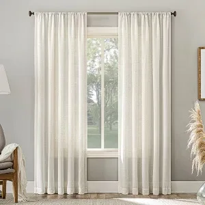 Amalfi Solid Linen Curtain Panel