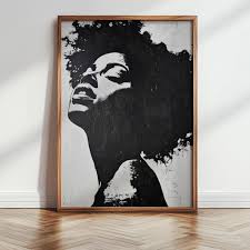 Modern Black and White Portrait Wall Art