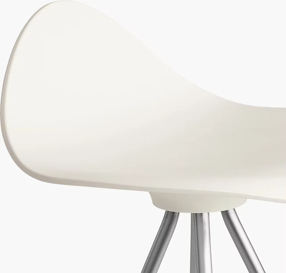 Onda White Plastic Bar Stool