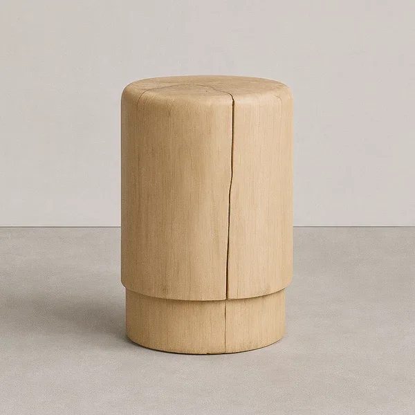 Tabou Natural Wooden Block Stool