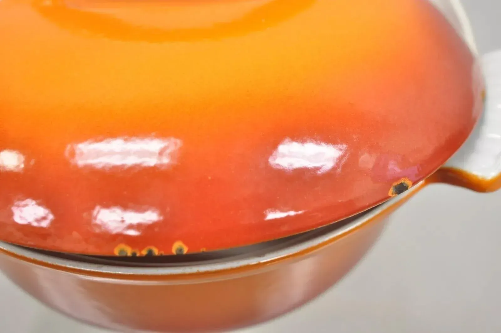 Vintage Descoware Orange Dutch Oven