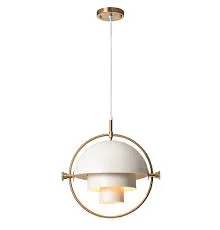 Brody Matte White and Brass Pendant Light
