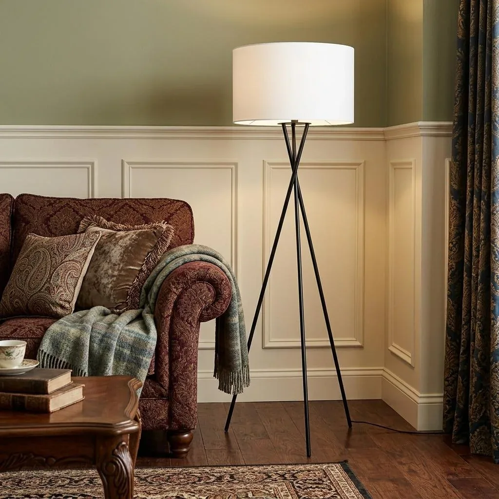 Black Tripod Floor Lamp