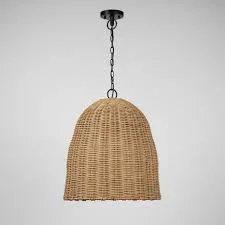 Woven Wicker Pendant Light