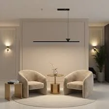 Minimalist Black Linear Pendant Light