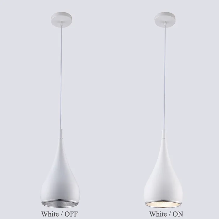 Matte White Metal Pendant Light