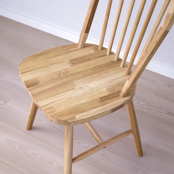 Natural Wood Spindle Back Chair