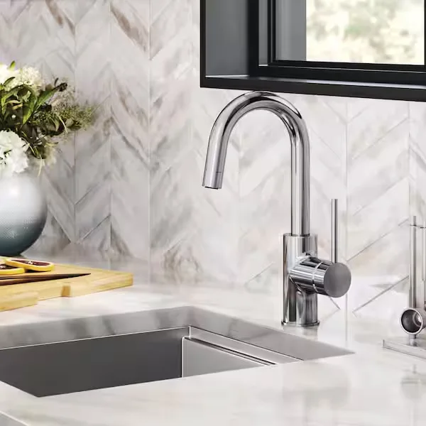 Kraus Oletto Modern Chrome Bar Faucet