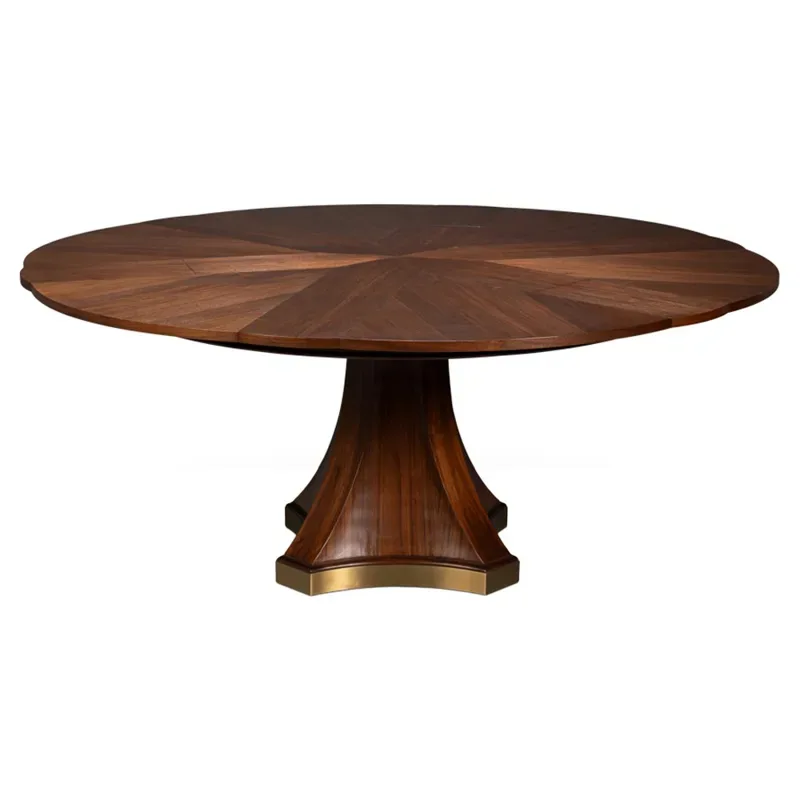 Ishaan Round Wood Dining Table