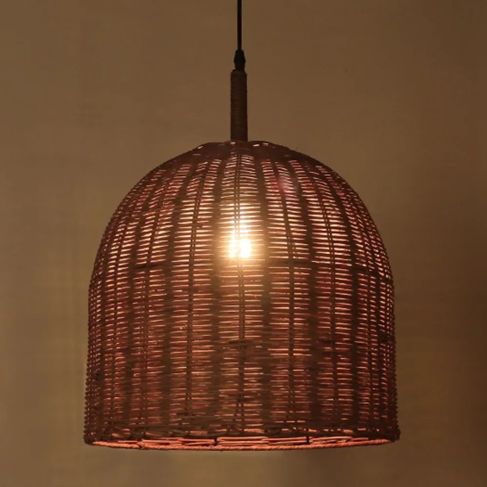 Bell Woven Rattan Pendant Light