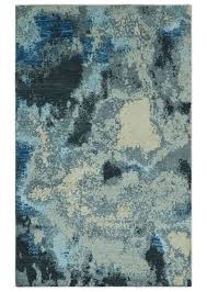 Blue and Gray Abstract Area Rug
