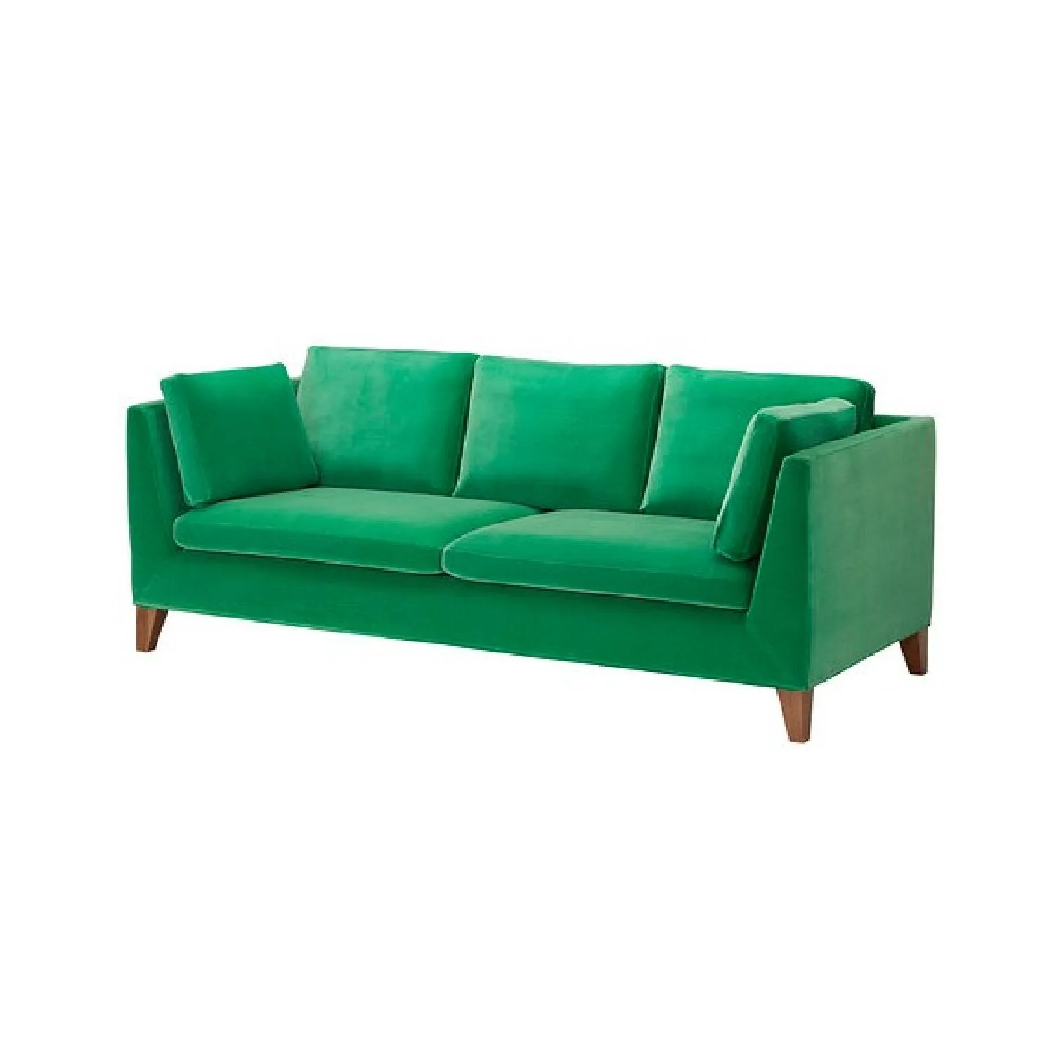 Stockholm Mid-Century Modern Green Velvet Sofa