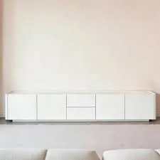 Minimalist White Media Console
