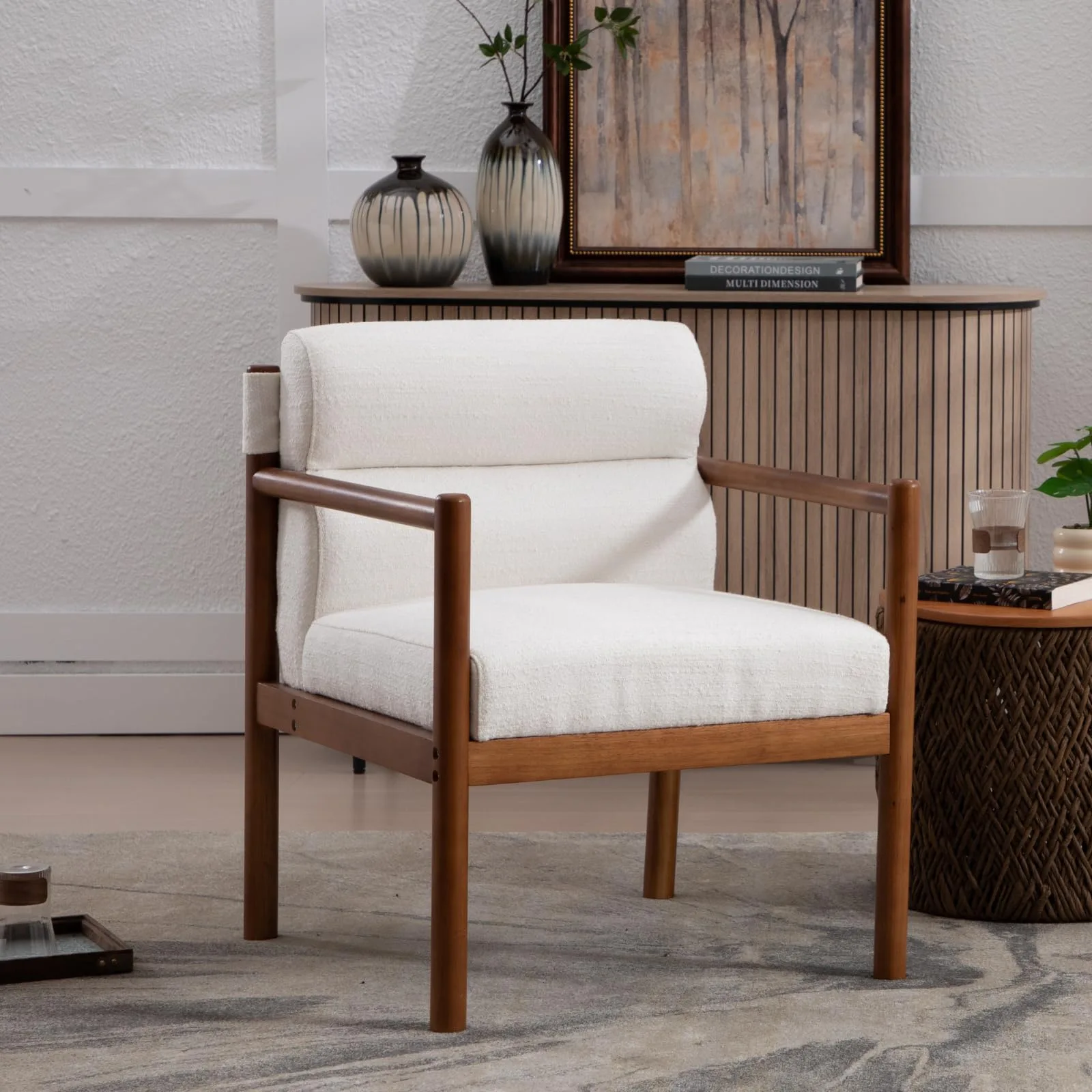 Mid-Century Modern Wooden Lounge Chair