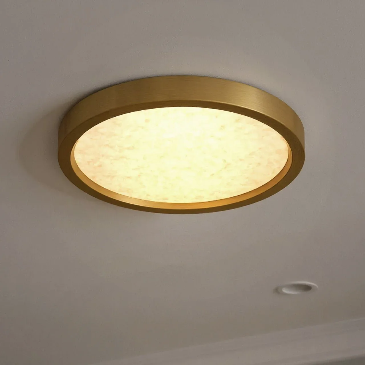 Round Brushed Gold Ceiling Downlight