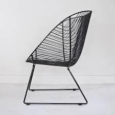 Coromandel Modern Black Metal Patio Chair