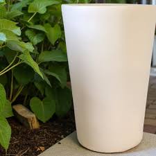 Solid White Tall Planter