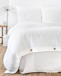 White Linen Duvet Bedding Set