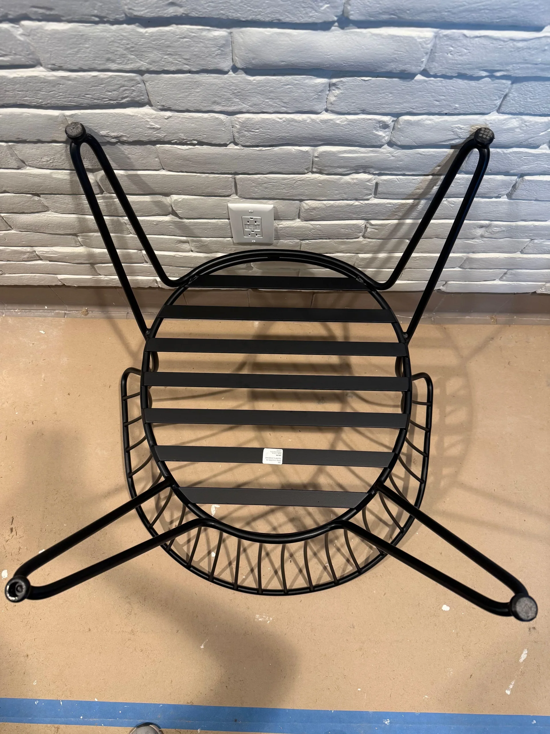 Black Metal Wire Accent Chair