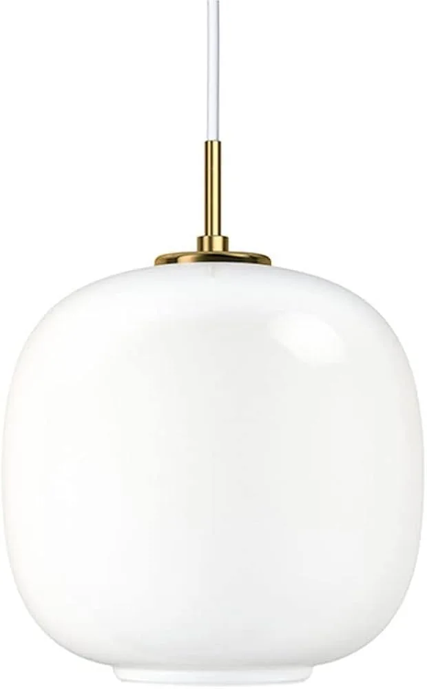 Minimalist White Glass Globe Pendant Light