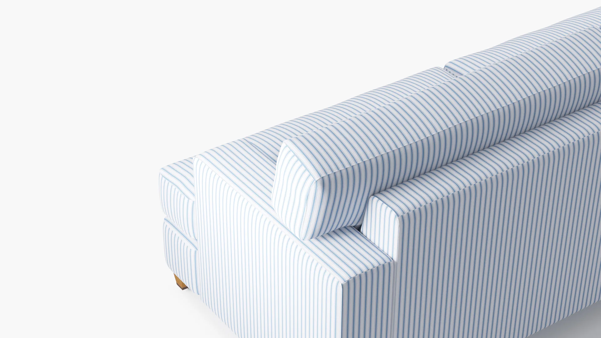 Blue and White Striped Sofa