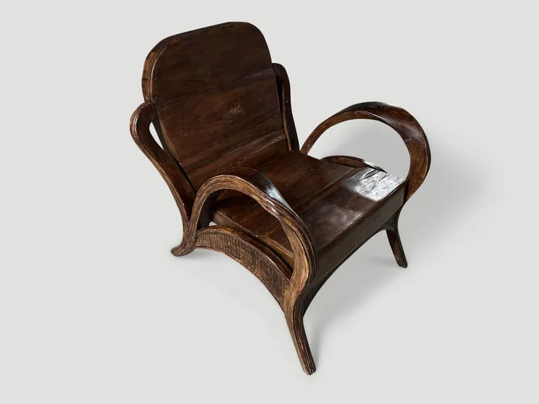 Sculptural Teak Lounge Chair