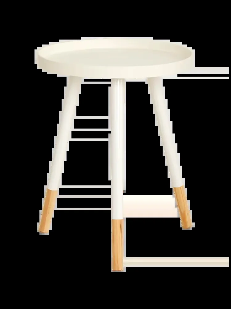 White Round Side Table
