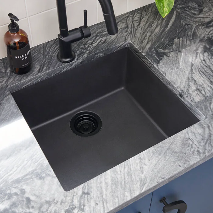 Matte Black Rectangular Kitchen Sink