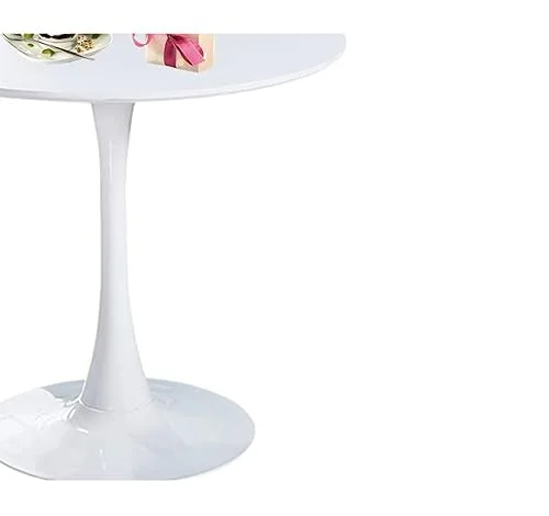 Tulip Round White Pedestal Dining Table