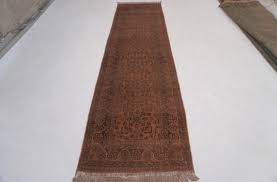 Tekke Bukhara Traditional Brown Wool Runner Rug