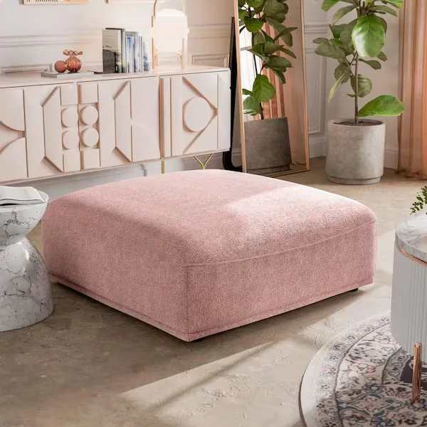Fairwind Pink Square Modular Ottoman